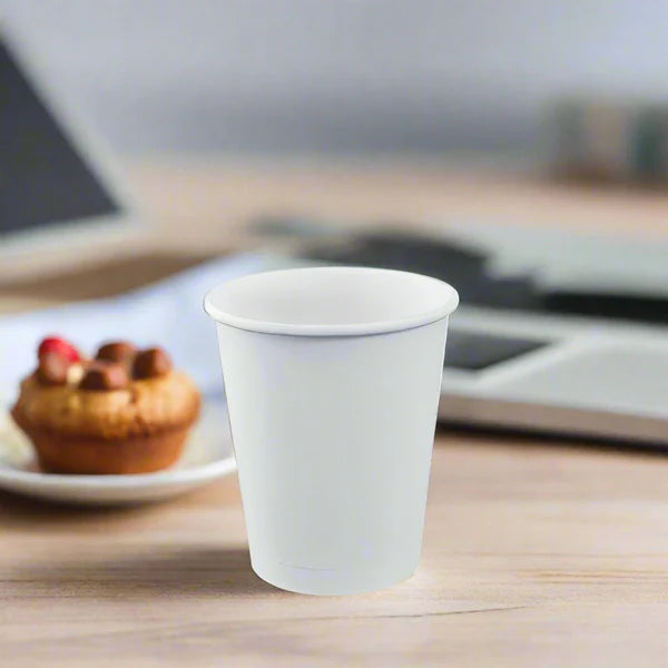 6oz White Coffee Cup - Single Wall Paper Cup - 177ml