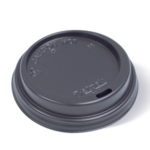 Smooth Hot Cup Lid-Black-12/16/20oz - Packware