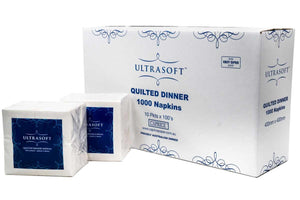 Caprice Ultrasoft Quilted Dinner Napkin White 2Ply GT Fold WQDGT - Packware