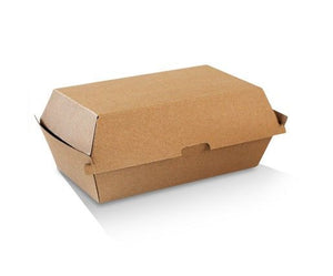 Eco-Friendly Regular Snack Box - Brown Corrugated Kraft - Plain