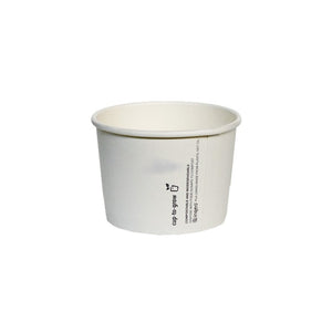 TUB (White Board) PLA 16oz - BIOSERV (Cold & Hot Use) 115x93x80mm - 500/CTN