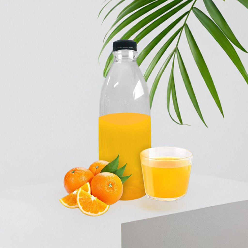 1000ml Round Clear PET Plastic Bottles with Tamper Evident Lids (Round) - Packware