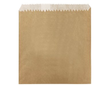 1/2 Square Greaseproof Lined Bag - Brown - 145x140mm - Packware