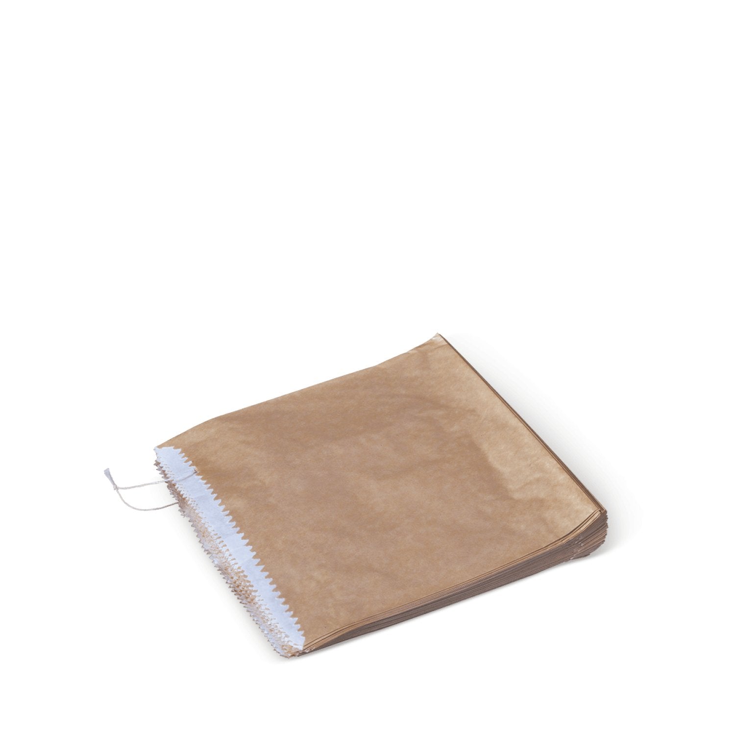 2 Square Greaseproof Lined Paper Bags Brown | 210x200mm - Packware