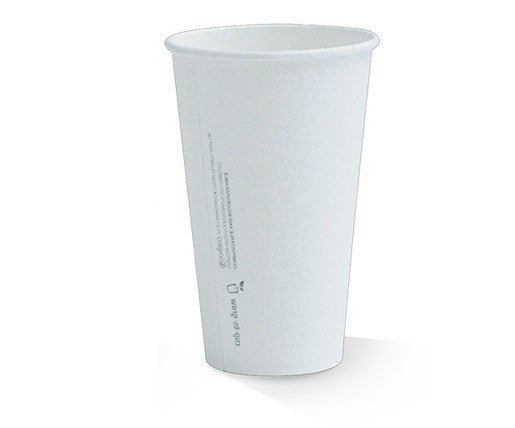 20 OZ PLA Coated SW Cup/Plain white 1000pc/ctn - Packware