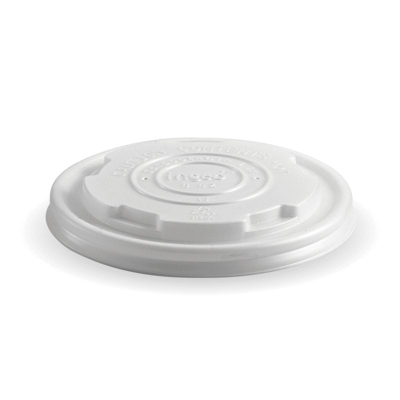 250ml / 8oz BioBowl PLA White Lid - Packware