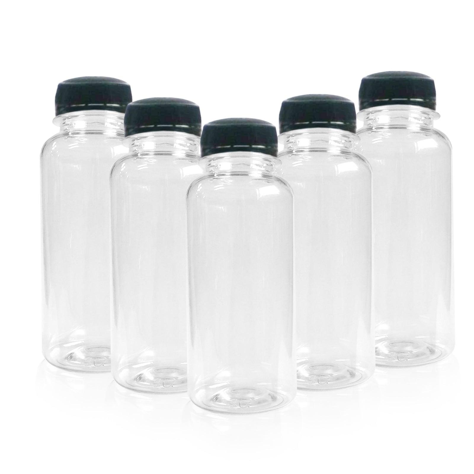 250ml Round Clear Plastic Bottles PET With 38mm Lids Tamper Evident - Packware