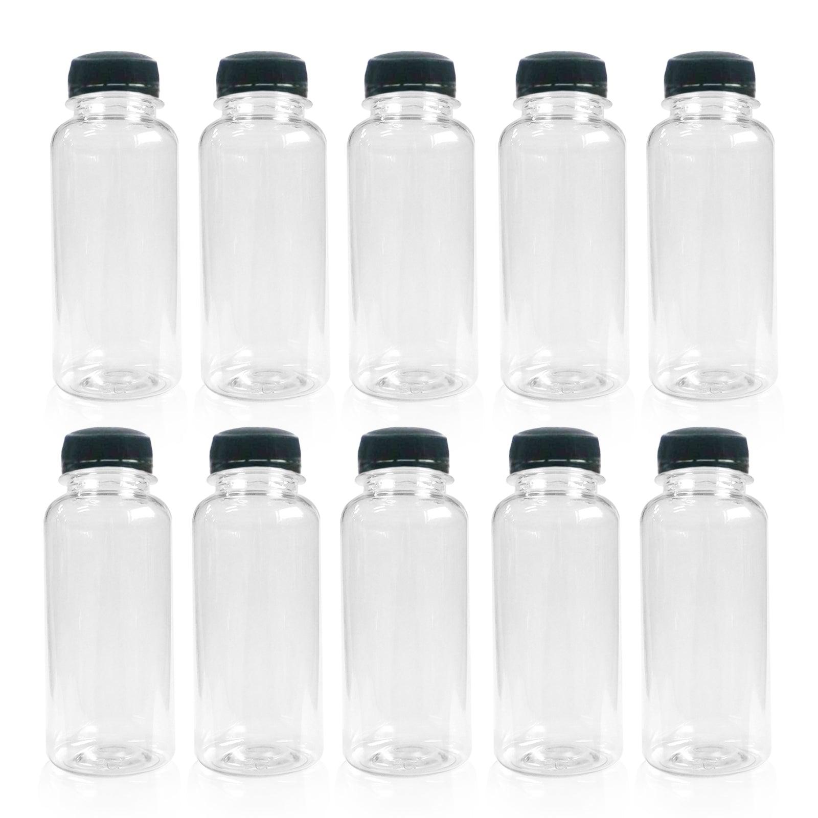 250ml Round Clear Plastic Bottles PET With 38mm Lids Tamper Evident - Packware