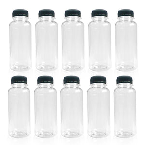 250ml Round Clear Plastic Bottles PET With 38mm Lids Tamper Evident - Packware