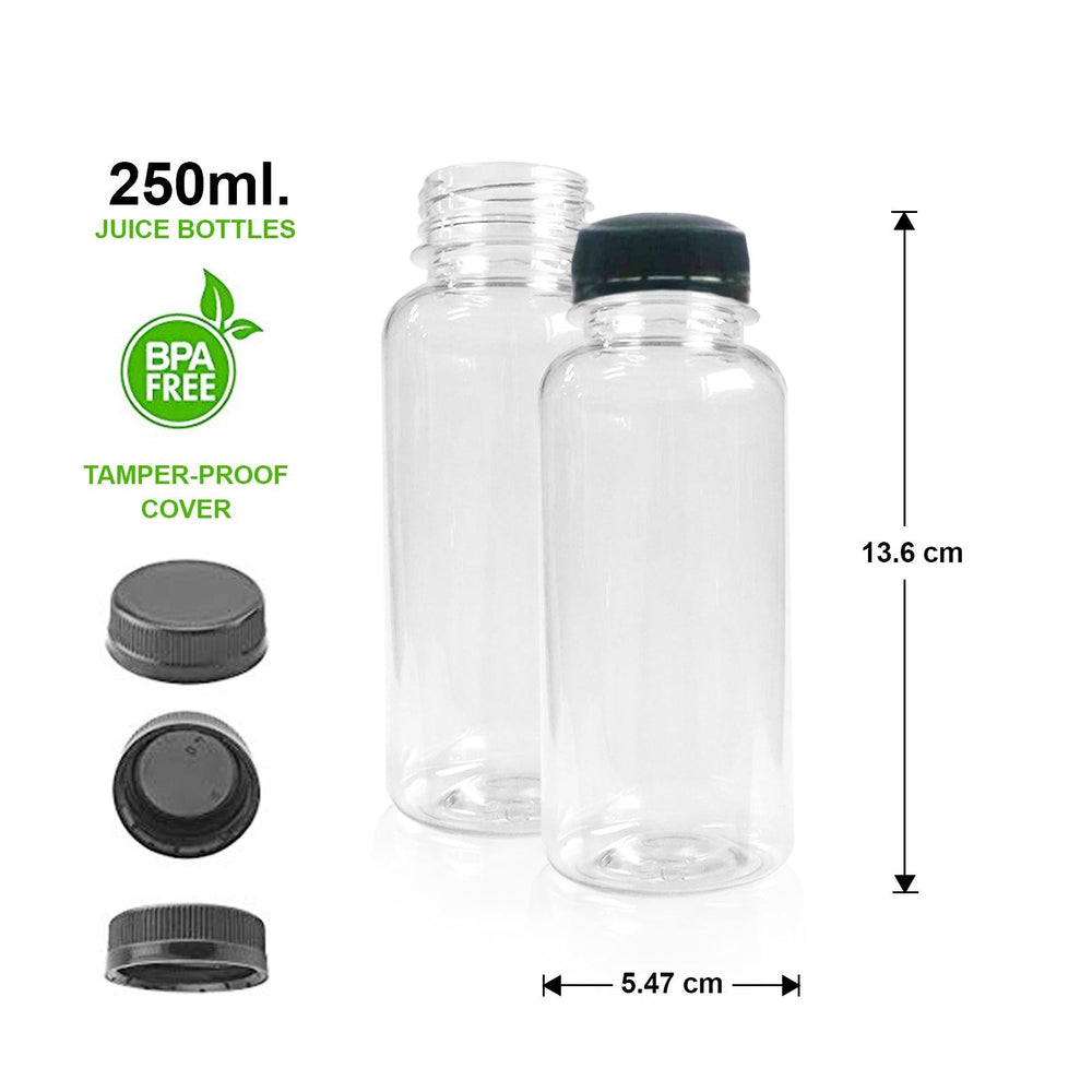 250ml-round-clear-plastic-bottles-pet-with-38mm-lids-tamper-evident