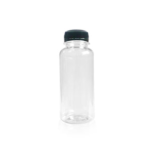 250ml Round Clear Plastic Bottles PET With 38mm Lids Tamper Evident - Packware