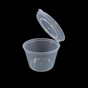25ml PP Sauce Plastic Cup With Hinged Lid