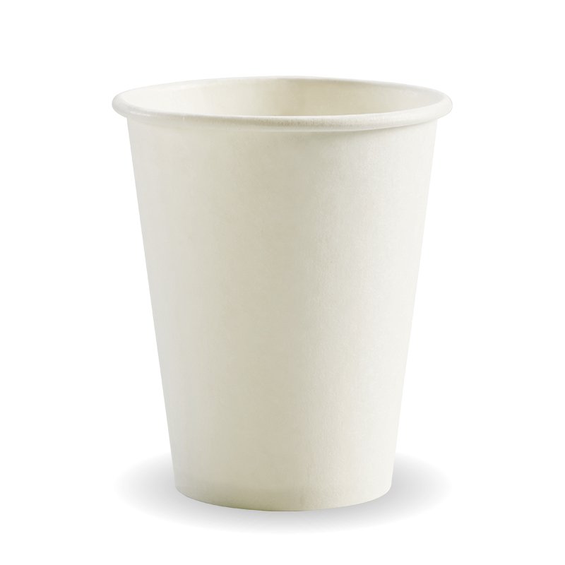 280ml / 8oz (80mm) White Single Wall BioCup - Packware