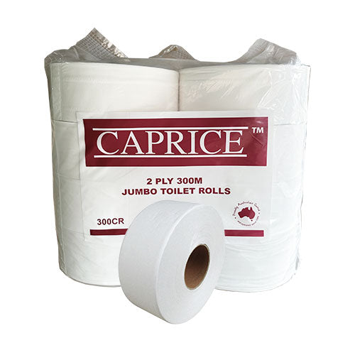 Caprice Jumbo Toilet Paper Rolls 2ply 300meter 300CR