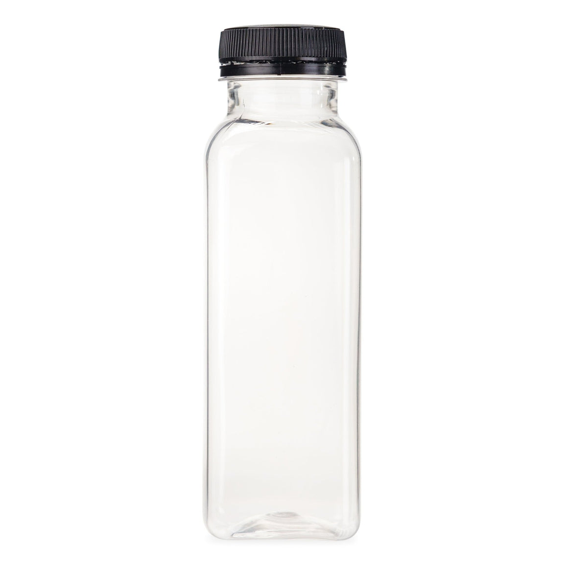 300ml Square Bottles Clear PET Plastic With Lids 38mm Tamper Evident - Packware