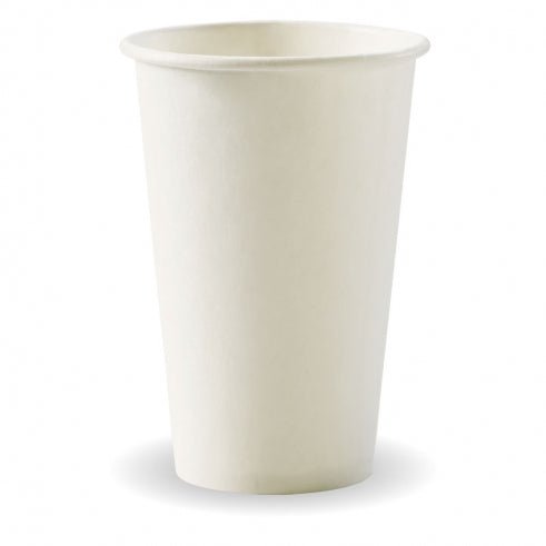 350ml / 12oz (80mm) White Single Wall BioCup - Packware