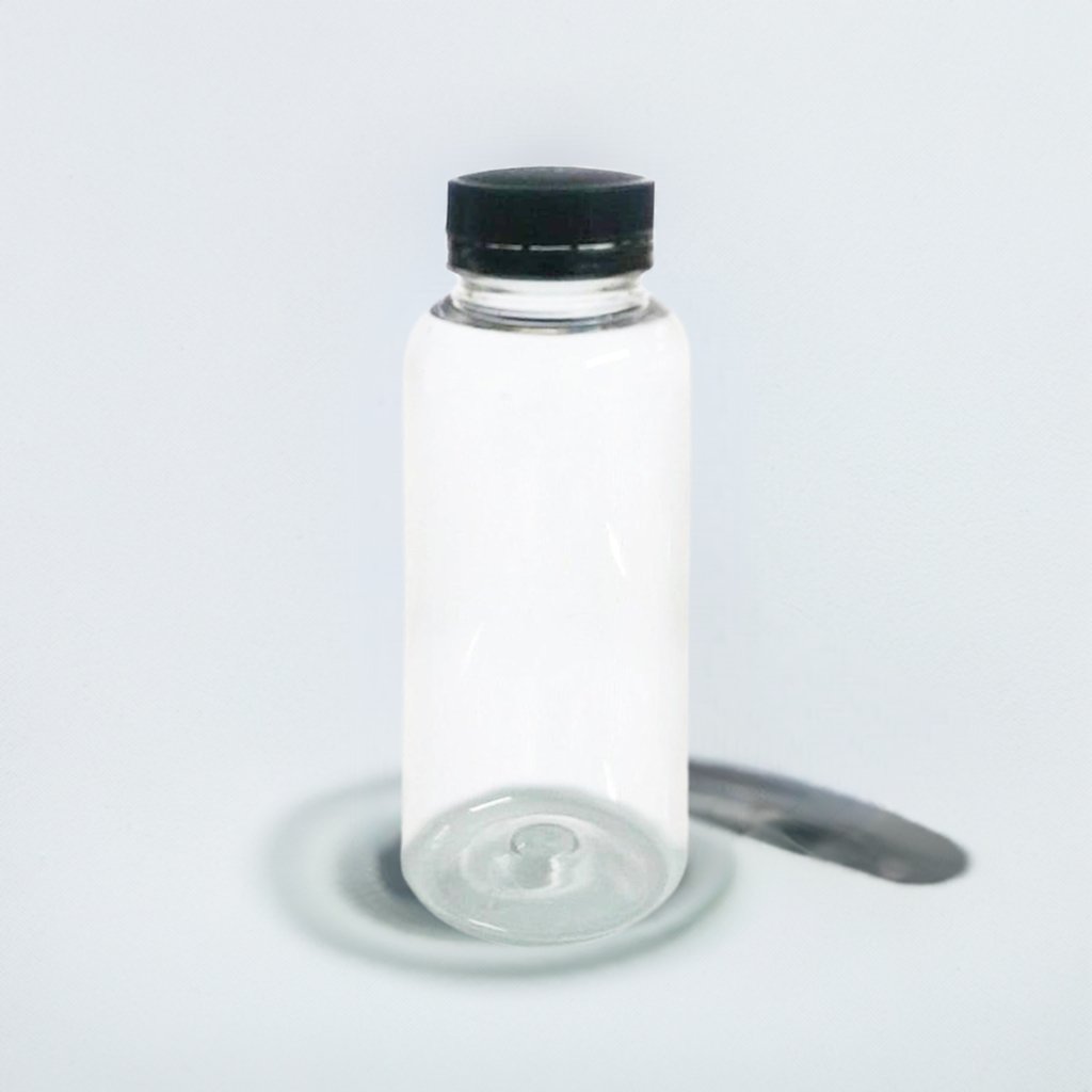 350ml Round Bottle Clear PET Plastic With 38mm Lids Tamper Evident - Packware