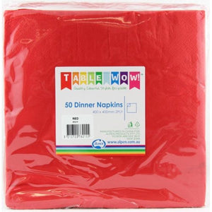 Red Dinner Napkin 2 Ply 40x40cm