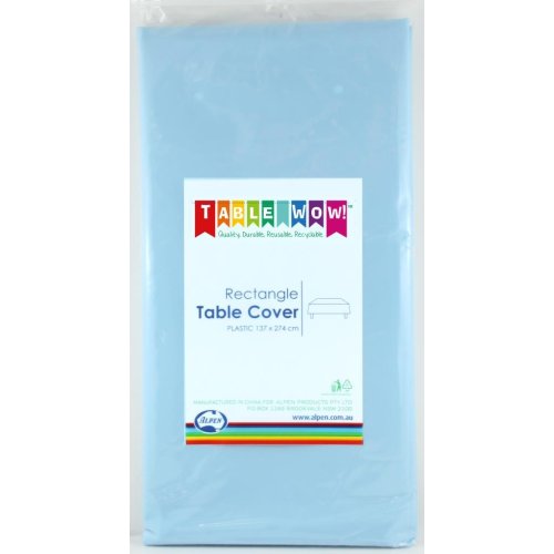 Light Blue Disposable Rectangular Tablecover