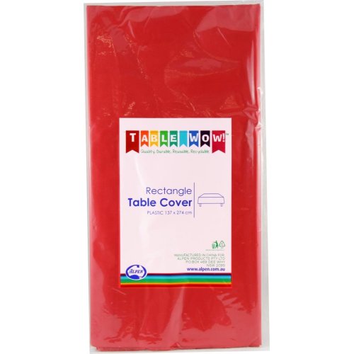Red Disposable Rectangular Tablecover