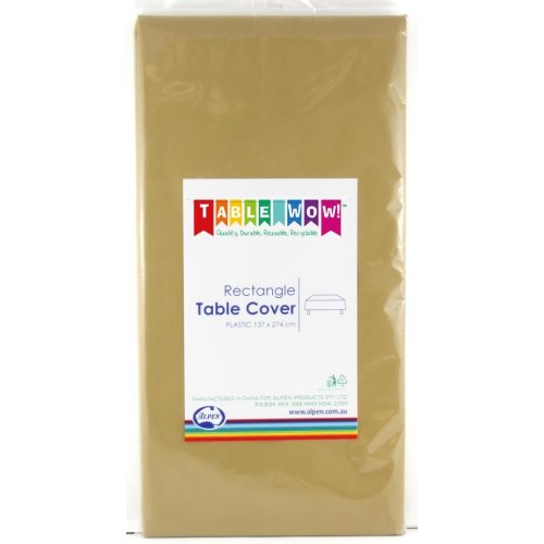 Gold Disposable Rectangular Tablecover