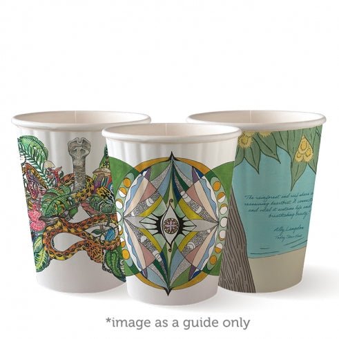 390ml / 12oz (90mm) Art Series Double Wall BioCup - Packware