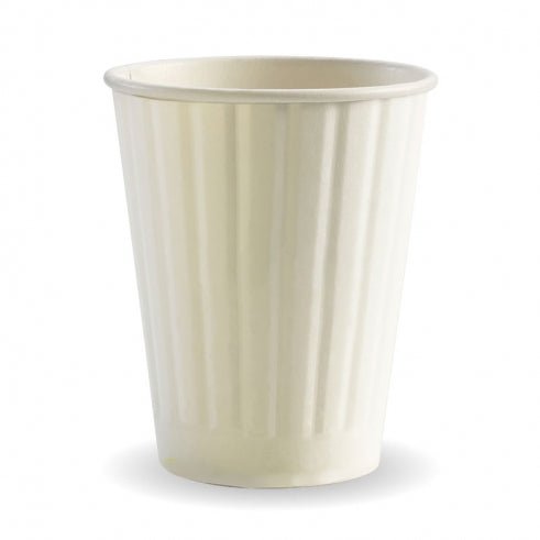390ml / 12oz (90mm) White Double Wall BioCup - Packware