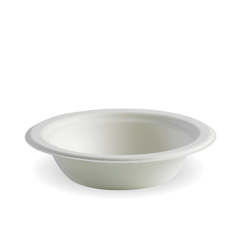 390ml / 12oz White BioCane Bowl - Packware