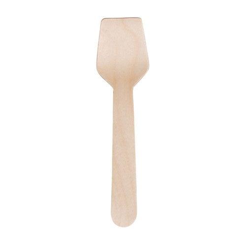4” FSC 100% Waxed Wooden Gelato Spoon | Compostable | 2000 Pack - Packware