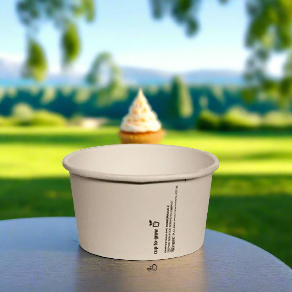 4oz BIOPBS coated Ice - cream Cup 1000pc/ctn - Packware