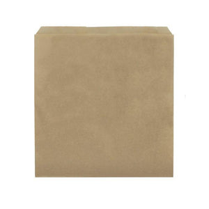 3 Square Paper Bags Brown 240x240mm