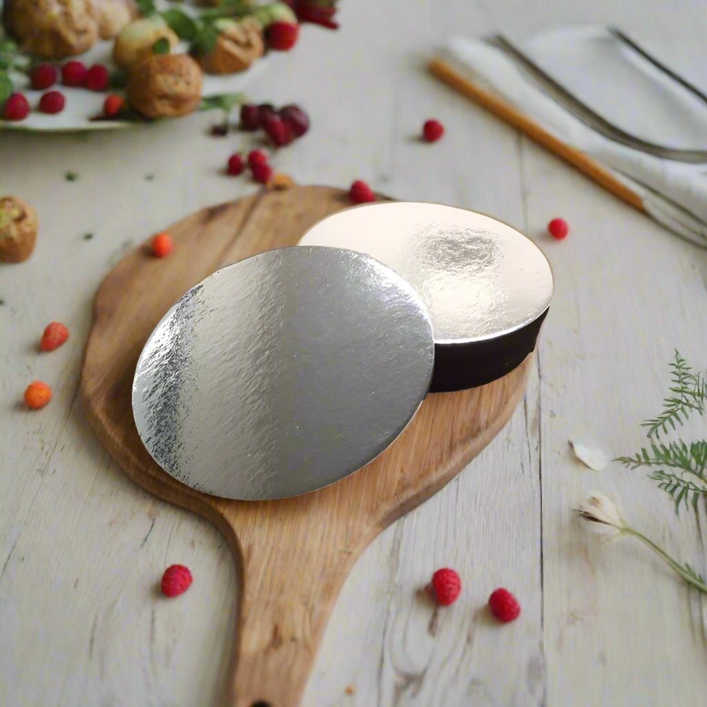 5" Circle Cake Boards - Silver - Pack of 50 - Packware