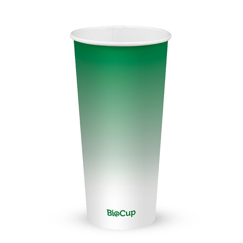 650ml / 22oz Green Cold Paper BioCup - Packware