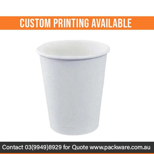 6oz White Coffee Cup - Single Wall Paper Cup - 177ml