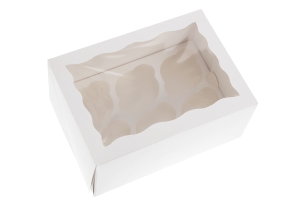 6 Cupcake Box With Window And Inserts CTN/50