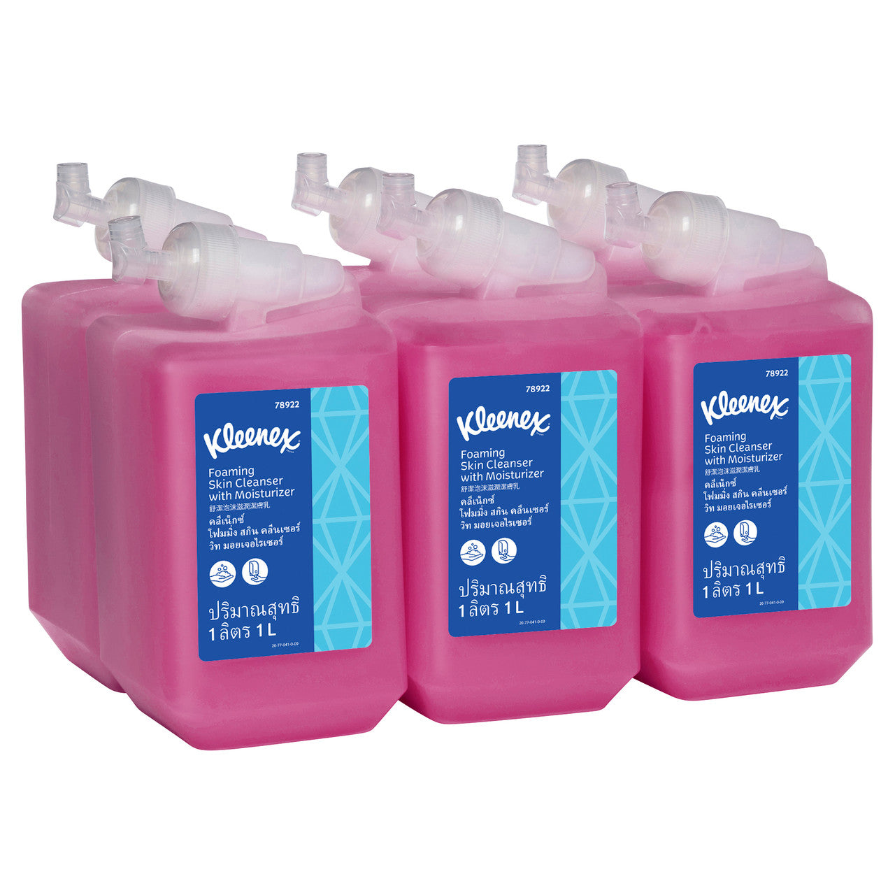 KLEENEX® Foaming Skin Cleanser With Moisturizer, 6 Cartridges / Case, 1 Litre