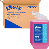 KLEENEX® Foaming Skin Cleanser With Moisturizer, 6 Cartridges / Case, 1 Litre