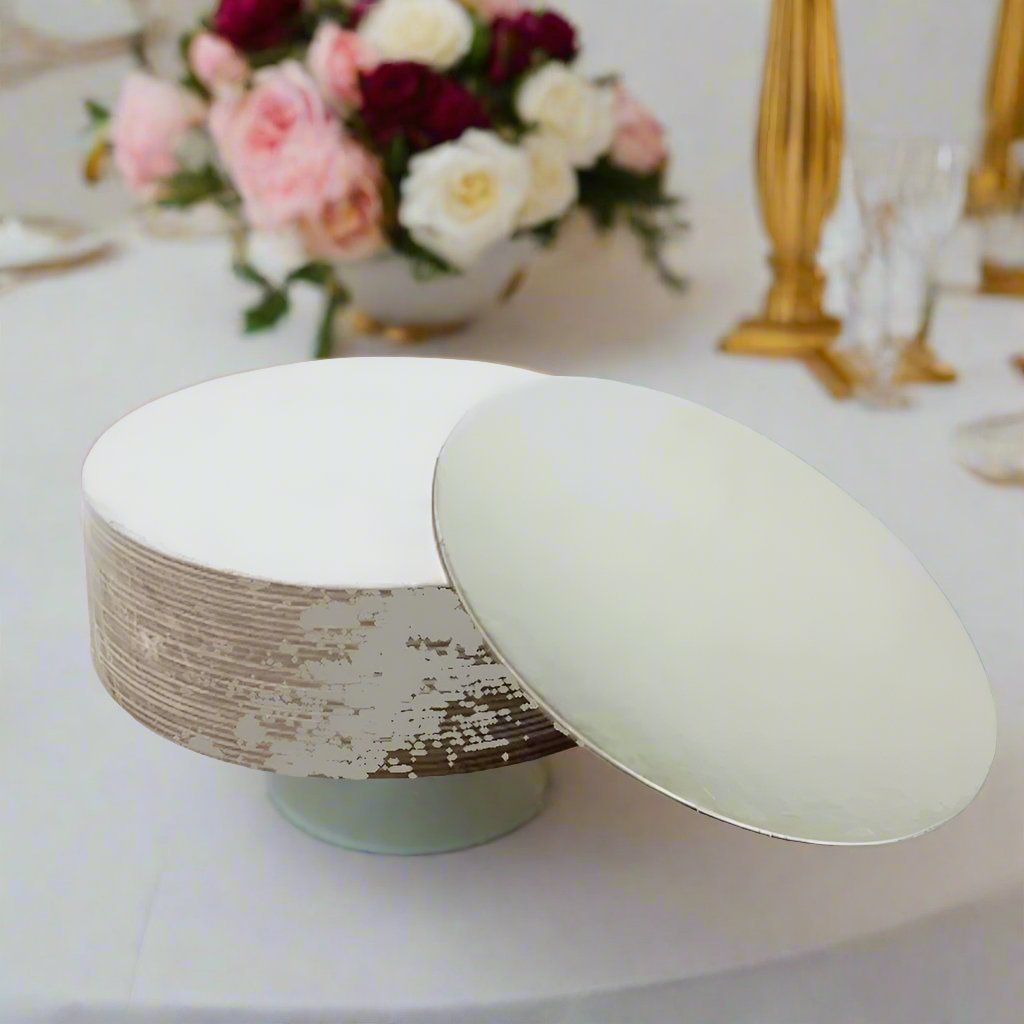 8" Circle Silver Cake Board - Packware