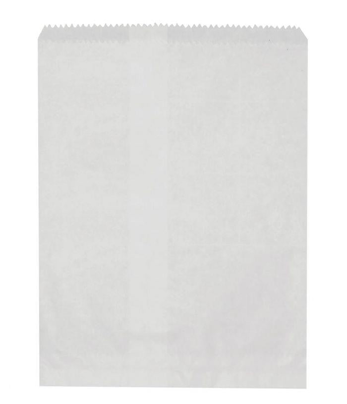 8 Long White Paper Bags Flat Bag | 390x27 - Packware
