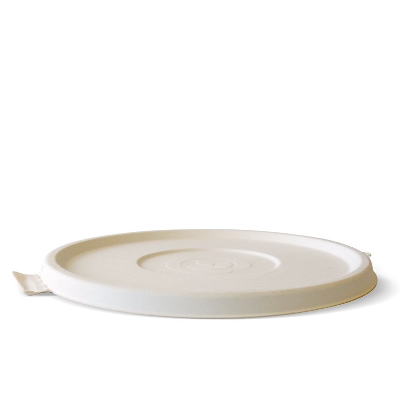 800-1,420ml / 24-48oz White BioCane Bowl Lid - Packware