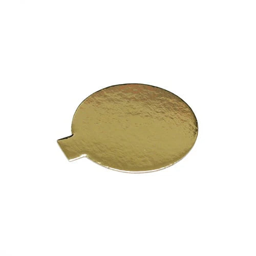 80mm Gold Round Foiled Tab Board - 100 Pack