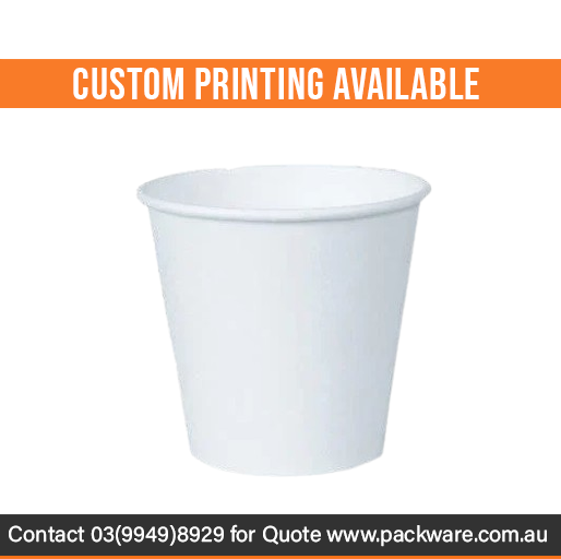 Buy Coffee Cup 8oz White Single Wall Squat Style 90mm Online in ...