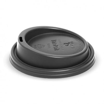 90mm PS large sipper lid - fits all 90mm cups - black - Packware