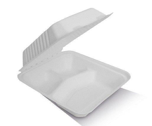 Clamshell 8" 3 Compartment 200pc/ctn