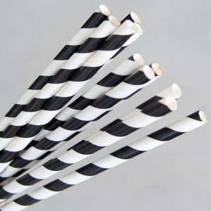 Regular Black Stripe Paper Straws (2500pc/ctn)