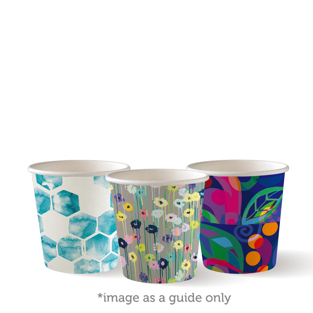 120ml / 4oz Art Series Single Wall BioCup - Compostable & Stylish (Carton of 2,000)