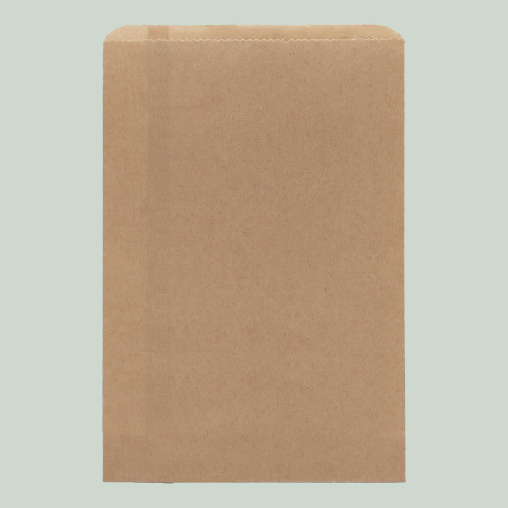 12 Long Brown Paper Bags Flat Bag | 500 Units | 50GSM