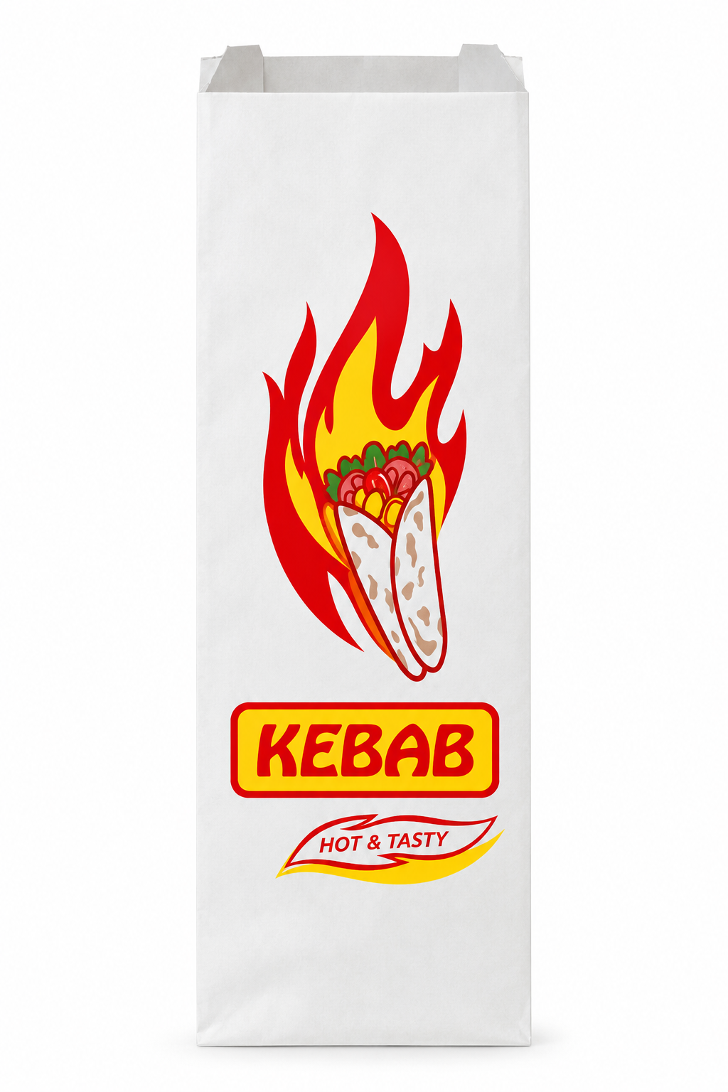 Printed white Foil Kebab Bag 250pc/pk