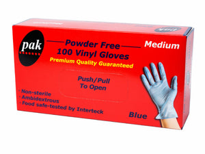 Medium Vinyl Blue Powder-Free Gloves