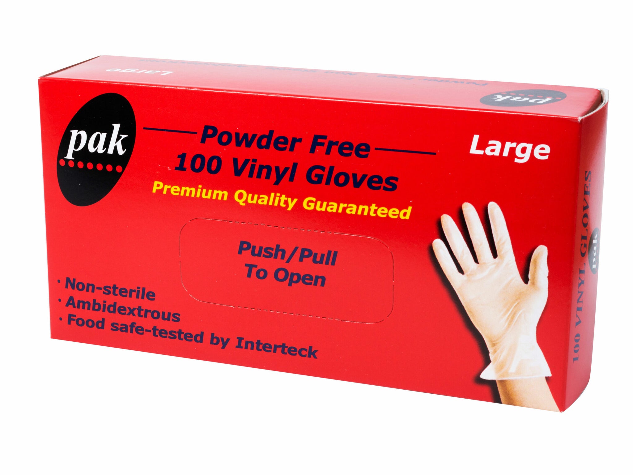 Large Vinyl Gloves Clear Powdered Box Of 1000